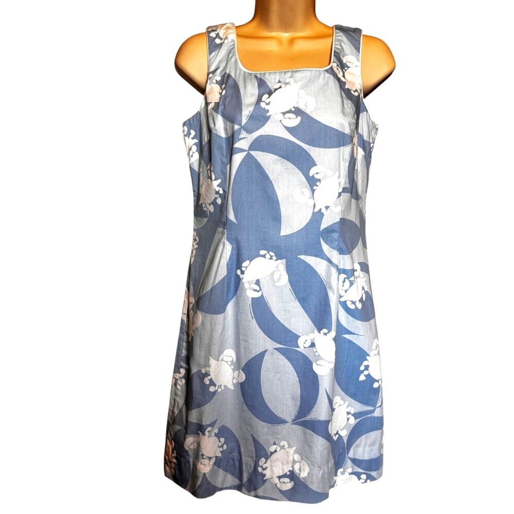 Lilly Pulitzer Krista Shift Dress Surf Blue Charlie's Crab Sz 12 NWT White Label